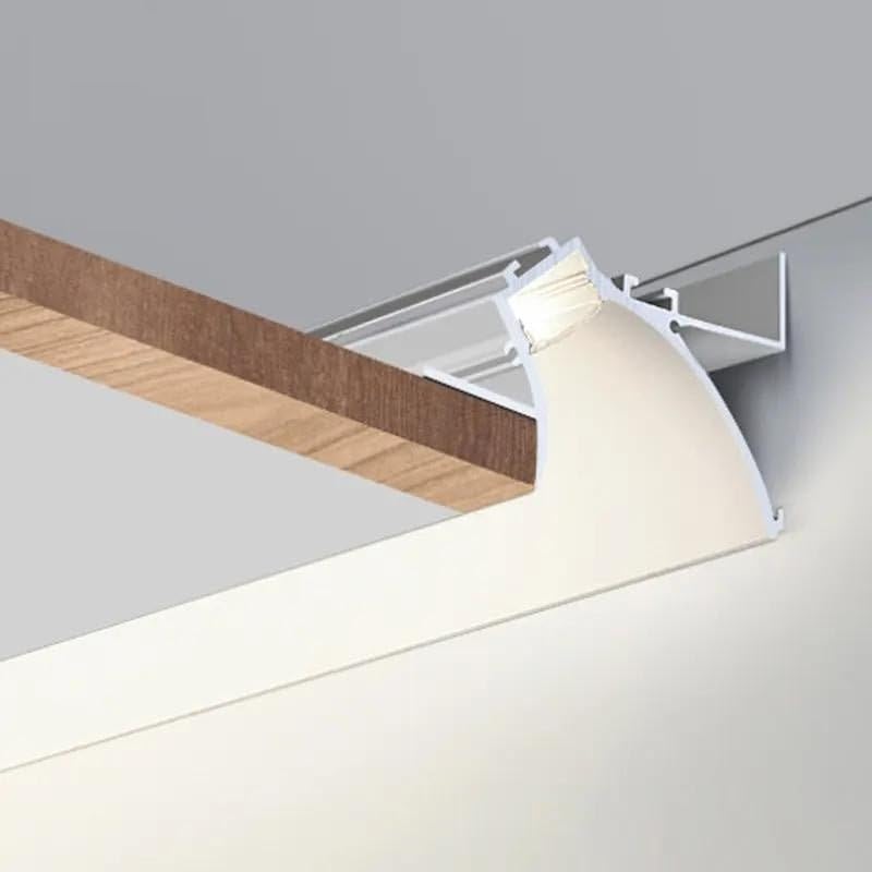 Profilé Aluminium Blanc 2m pour Ruban LED simple pour Faux-Plafond