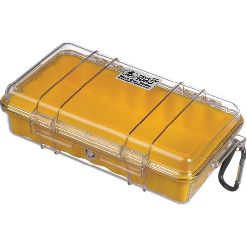 Pelican 1060 Micro Case - for iPhone, Cell Phone, GoPro, Camera, and More (Yellow/Clear)