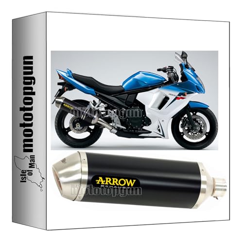 Tubo de escape Arrow Suzuki GSX 650 F mejora rendimiento motor aluminio negro y conector 71372mi