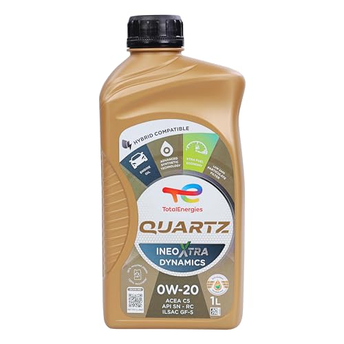 TotalEnergies Ineo Xtra Dynamics 0W-20 - Aceite de motor sintético completo, ahorro de combustible óptimo y compatibilidad híbrida, protección del motor con tecnología Polar Molecule, 1 litro