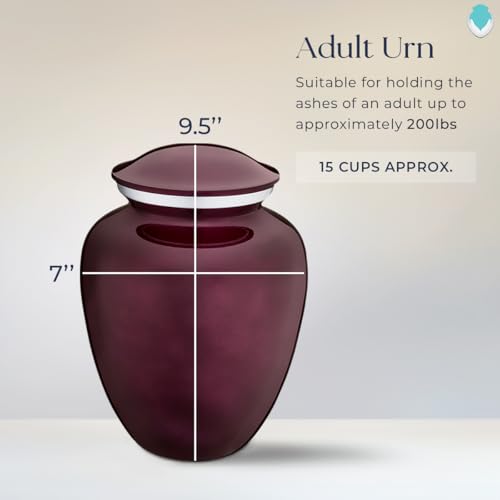 Image of Geturns - Adult Personalized Butterfly Cremation Urns for Human Ashes I Large Cherry Purple Funeral Urn for Men and Women I 200 lbs
