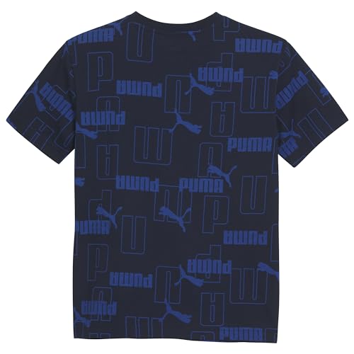 Image of Puma Boys' Short Sleeve Cotton Graphic T-Shirt, Crewneck