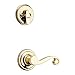 Kwikset 800CEXLL L03 SMT CP Chelsea Single Cylinder Handle set with Lido Lever Featuring SmartKey, Lifetime Polished Brass
