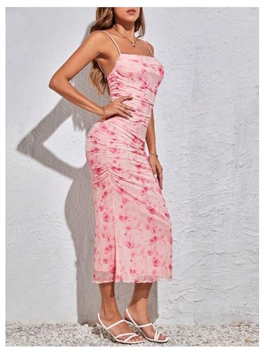 Image of GORGLITTER Women's Floral Spring Summer Wedding Guest Dress Bridal Shower Cocktail Tea Party Beach Midi Sun Dress 2026