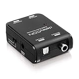 deleyCON Digital Toslink zu Digital Coax Audio Konverter Bidirektional in Beide Richtungen Konverter Splitter Wandler Toslink zu Digitalem Koaxial