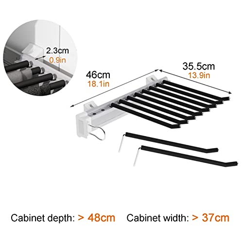 Tringle de valet de placard extensible pour porte-pantalons