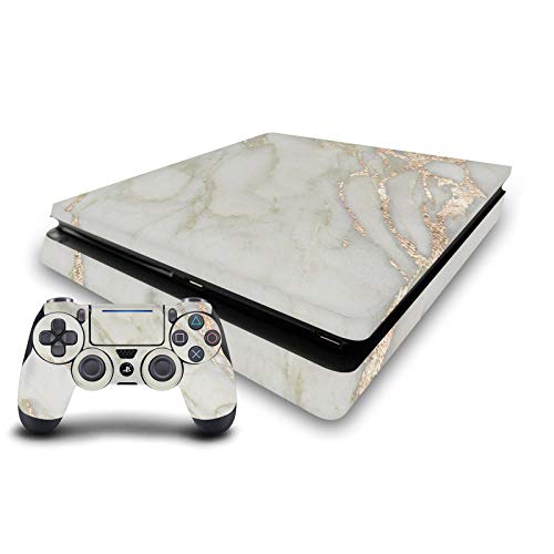 Skin vinyle pour PS4 Slim et manette avec motif or et nature Magick