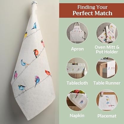 Maison d' Hermine Birdies On Wire 100% Baumwolle 2er-Set Küchentücher 50 cm x 70 cm – Bild 7