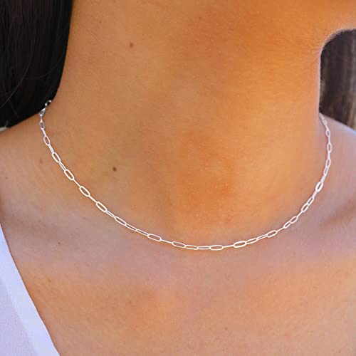 Fermoir en argent 925 sur chaîne de trombone pour un cadeau - 2