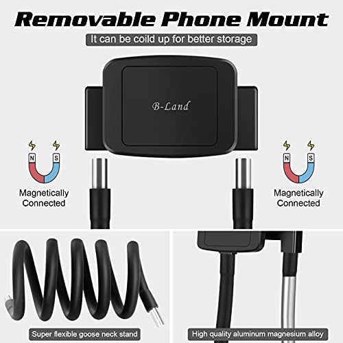 B-Land Magnetic Phone Holder, Gooseneck Bed Cell Phone Holders Universal Mobile Phone Stand Flexible Tablet Stand Holder Neck Phone Holder, Compatible Of Phones & Tablets #TOP3