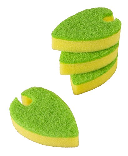 Evriholder Quick Dry Dishwashing Sponge, Versatile Slot to Clean Silverware, Easy to Hang on Any Faucet, Pack of 4 Sponges