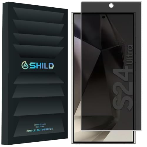 Image of Uyiton Privacy Tempered Glass Screen Protector Compatible with Samsung Galaxy S24 Ultra (6.8 Inch) | Anti-Spy | 9H Hardness | HD Clear | Fingerprint Unlock Compatible | Bubble-Free Installation | Full Coverage | 1 Pack