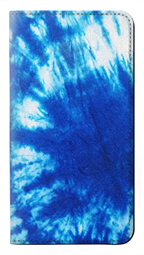 Housse Samsung Galaxy A56 bleu tie dye etui portefeuille cuir