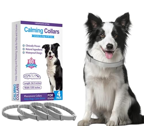 Calming Collars for Dog, 4 Packs, Dog Pheromone Calm Collars