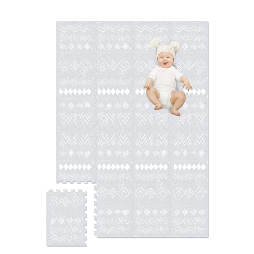Image of Extra Large Baby Play Mat - 4FT x 6FT Foam Puzzle Floor Mat for Kids & Toddlers (Bohemia Style)