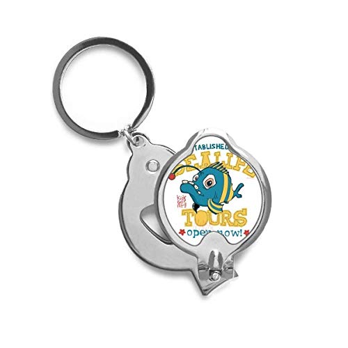Coupe-ongles poisson bleu jaune illustration Mignon Lanterne pour manucure