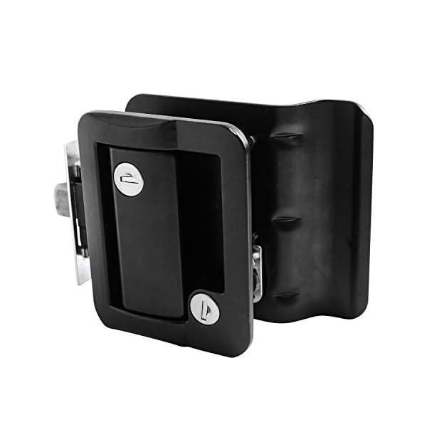 RV Travel Trailer Entry Door Lock Polar Black Paddle Deadbolt