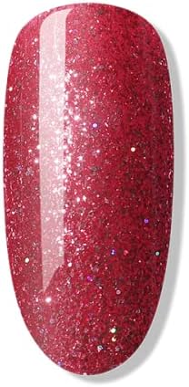 Bluesky Gel Nail Polish, Dazzling Platinum Gel BDP02 - In the Spotlight. Red Glitter, 10ml (Requires curing under UV or LED Lamp) - Image 3