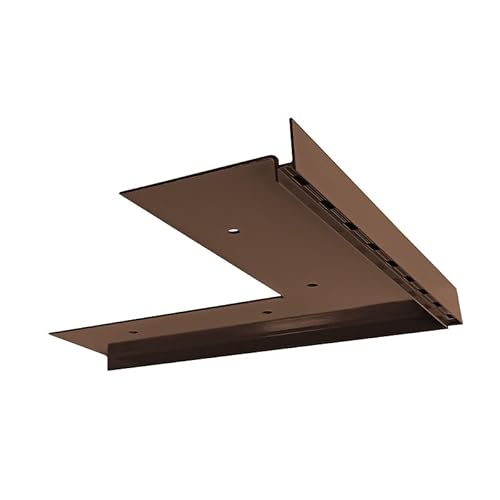 Renoplast® SW Esquina Exterior de Escalera de Aluminio 90º MAXI Perfil de Escalón para Suelos Ventilados | Marrón | Perfil de Borde de Escalón | ángulo de escalera | Perfil de Combinado de Baldosas