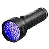 MAGICLULU UV Taschenlampe mit Leds Aluminiumlegierung Rutschfestes Design Langreichweitige Schwarzlicht UV Lampe zur Fluoreszenz erkennung von Flecken Geeignet für Sicherheitskontrolle und