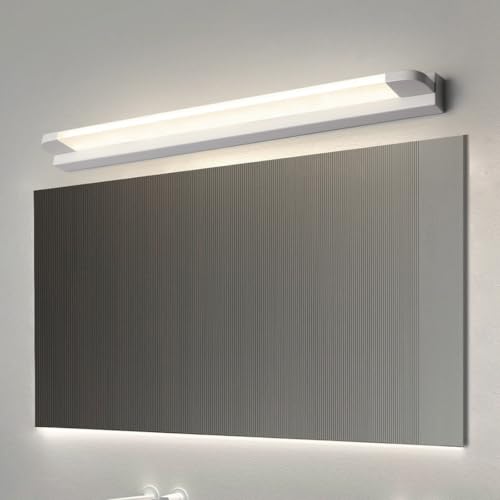Apliques de pared baño impermeables LED larga duración luz neutra metal 46cm