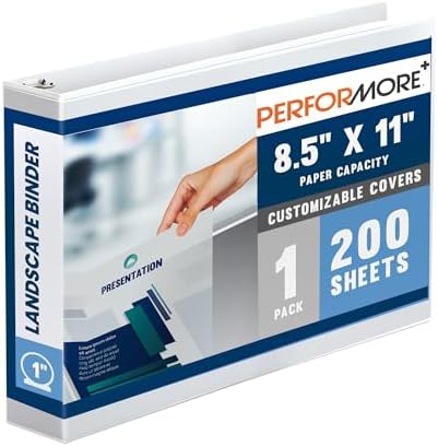 Horizontal Binders Amazon.com : Performore - 8.5