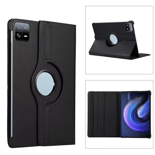 Image of Flip Cover for Xiaomi Mi Pad 6 (11 inch) 360 Degree Rotating Stand Case Cover (Black)