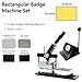 Rectangular Fridge Magnet Maker Machine, 3.5x2.5inch DIY Photo Magnet Press Machine, Fridge Magnet Press Machine Kit with Paper Cutter and 100pcs Materials