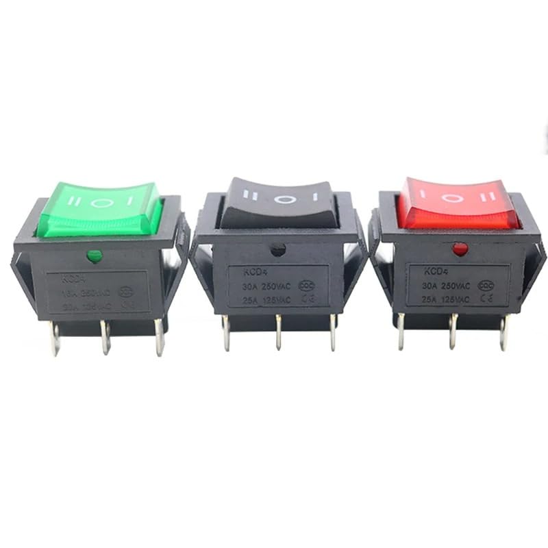 Interruptor KCD4 ON-OFF-ON de 3 posiciones para solucionar fallos en paneles de potencia 16A 6