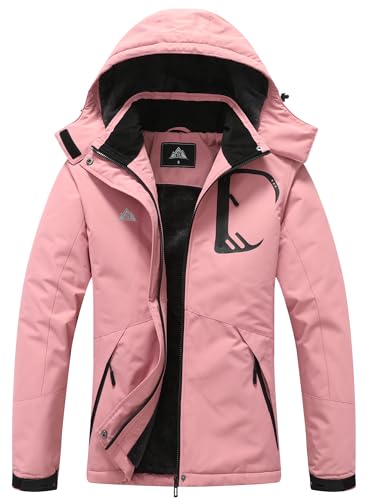 MOERDENG Women's Snow Ski Jacket Warm Winter Coat Waterproof Snowboarding Jacket Mountain Hiking Winter Jacket