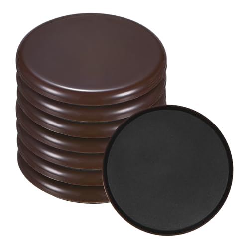 Image of M METERXITY 8-Pack Furniture Sliders, 3.5 inch /89mm Diameter EVA Foam Pad Reusable Furniture Sliders for Carpet /Chair /Tables, Furniture Round Pads Floor Protectors [Brown]
