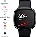 Fitbit Sense Health & Fitness Smartwatch W/GPS, Bluetooth Call/Text, Heart Rate SpO2, ECG, Skin Temperature & Stress Sensing (S & L Bands, 90 Day Premium Included) International Version (Graphite)