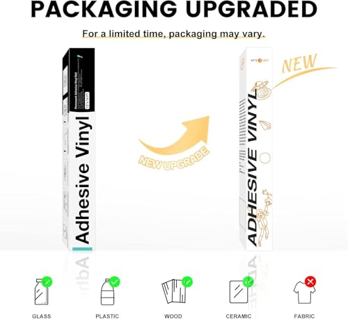 Image of HTVRONT White Permanent Vinyl, 12 inch x 14 FT Glossy White Adhesive White Vinyl Roll Compatible with Cricut Cutting Machine, Silhouette, Cameo Cutters, Signs, Scrapbooking, Craft, Die Cutters