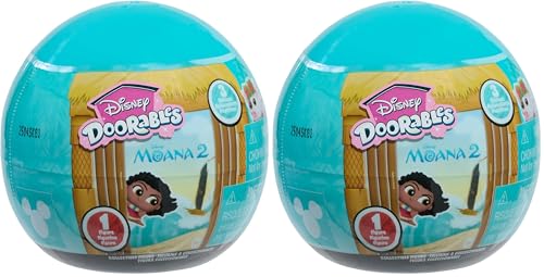 Image of Just Play Disney Doorables Moana 2 Movie Blind Capsule, Collectible 1.5-inch mini toy figures, Kids Toys for Ages 5 Up (Pack of 2)