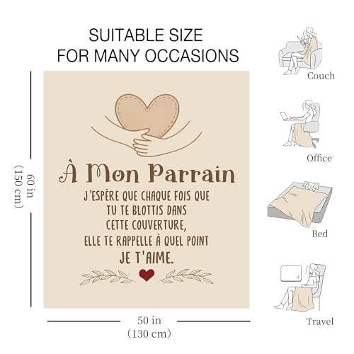 Couverture cadeau pour Parrain : l'accessoire de canapé idéal pour ses soirées d'hiver