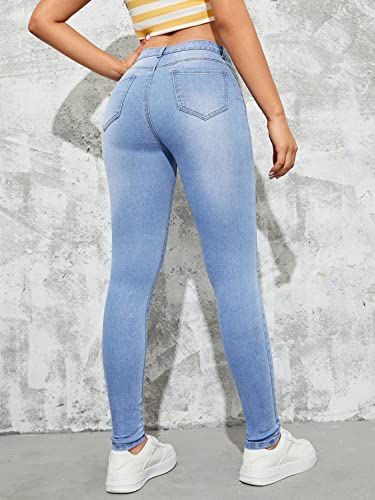 Floerns Women's Casual High Rise Stretch Skinny Jeans with Pocket2