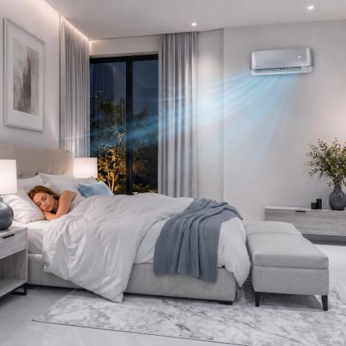 Heinner HAC-CO12WFN-SL Onix Eco Split-Klimaanlage Silber, 12000 BTU, WiFi, Smart Inverter, A++ Kühlung, A+ Heizung, ECO, Super Ionization, Silent, Turbo, Auto-Clean, Timer, Wandmontage, für-8