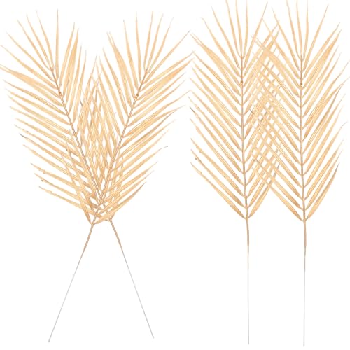 Milisten 4pcs Realistic Artificial Leaves Décor Sturdy Faux Green Leaves