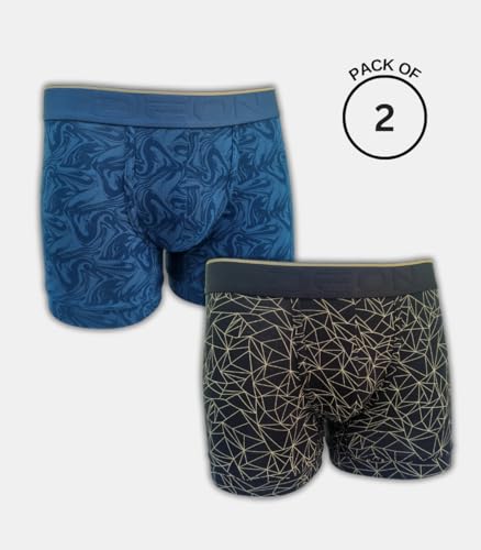 Image of DEON Pack of 2 Micromodal Luxury Print Trunk for Men | Non Itch No Chaffing Sweat Proof