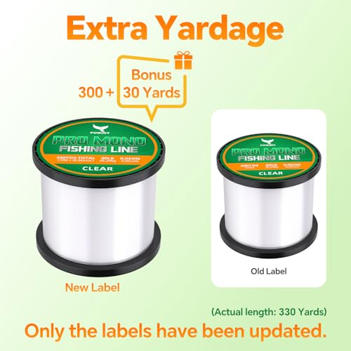Image of Monofilament Fishing Line with Knot Guide Card, Tangle-Free Snap Ring for No More Mess, Low Memory Smooth Casting Nylon Mono String, 15 /20 /30 /50 /80LB, 220-1050 Yards