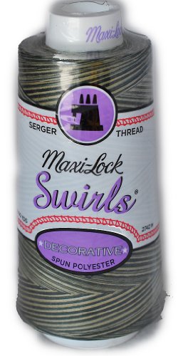 Maxi Lock Swirls Foresty Mint Serger Thread 53-M66 miniatura 1