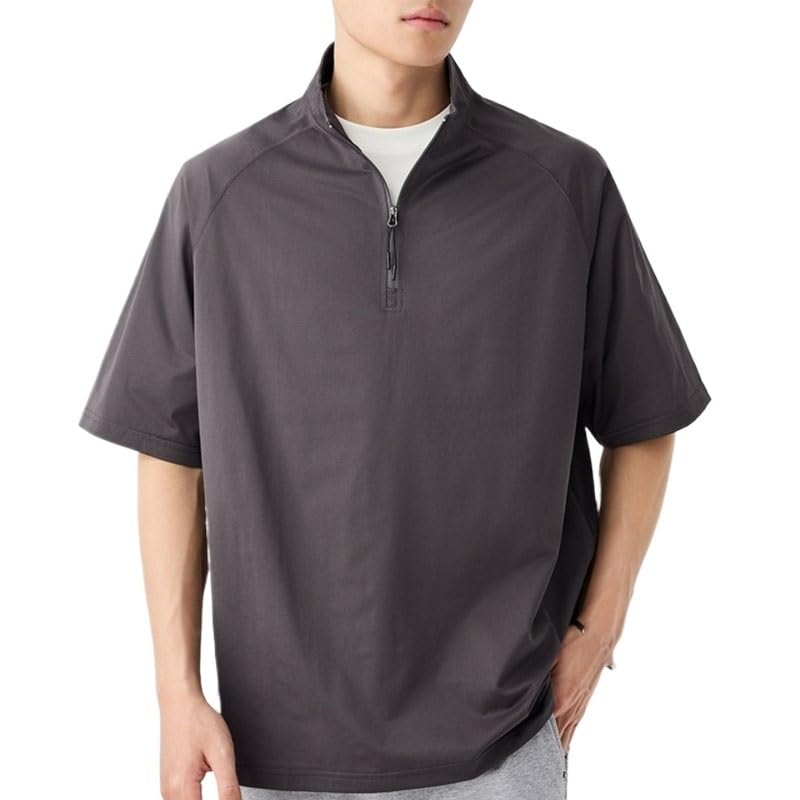 T-shirt sport homme manches courtes en polyester idéal pour les loisirs et les affaires