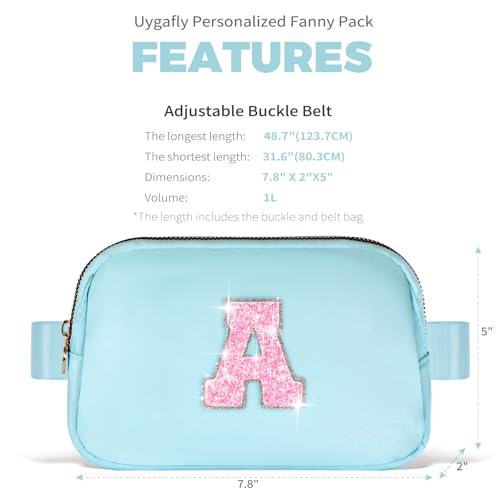 Image of Uygafly Gift for Teen Girls Kids Daughter Her - Birthday Gifts for 3 4 5 6 7 8 9 10 11 12 13 Year Old Girls,Fanny Pack Crossbody Bag Purse Belt Bag Cute Trendy Stuff | Blue,A