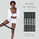 Bala Booty Bandes Bandes de résistance pour les femmes & Les hommes, 5-Pack - Bandes d'exercice élastiques pour travailler dehors - Poitrine, cheville, jambes & Bandes de bottes - Bandes de résistance à l'entraînement pour le Yoga, Pilates, Force Training