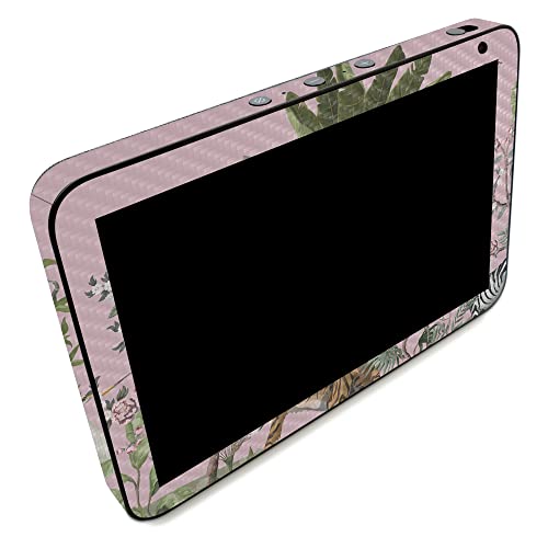 Image of MightySkins Carbon Fiber Skin Compatible with Amazon Echo Show 8 (Gen 2) - Chinoiserie Jungle | Protective, Durable Textured Carbon Fiber Finish | Easy to Apply