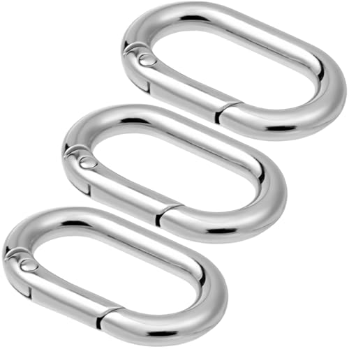 Image of Oval Spring Ring Clips, Metal Keyring Purse Clip