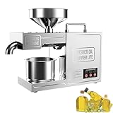 【ACERO INOXIDABLE 304 DE GRADO ALIMENTARIO Y DISEÑO SEGURO】 Fabricada en acero inoxidable 304 de grado alimentario, esta prensa de aceite automática comercial garantiza seguridad e higiene. El extractor de aceite de oliva de acero inoxidable es resistente a la corrosión, fácil de limpiar y apto para uso doméstico o comercial a largo plazo