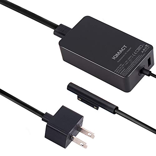 IQMACT 12V 2.58A 36W Power Supply Charger Compatible with Microsoft Surface Pro 3 Pro 4 Pro 5, Windows Laptop Tablet AC Adapter Cord Replacement with USB 5V 1A Charging Port