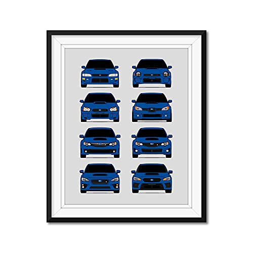 Sub Tecnica International Rally Car Poster Print: Rally Blue, 8x10" Satin Print (Unframed)