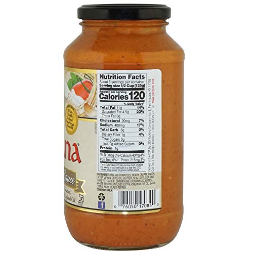 Paesana Traditional Champagne Pasta Sauce Gluten Free, made with 100% Imported Italian Tomatoes, White Truffle Infused Olive Oil, Champagne and Heavy Cream - Packed in USA, 25 oz (2 Pack)